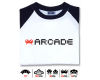 Camiseta Arcade [Blanco/Azul][Manga Larga][M]