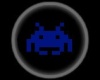 Chapa Space Invaders [Negro/Azul]